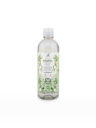 shampoo con extracto de aguacate en botella plástica de 500 ml